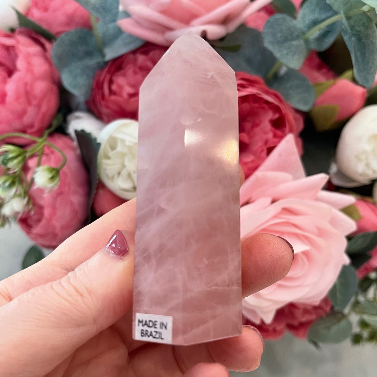 Rose Quartz Crystal Tower