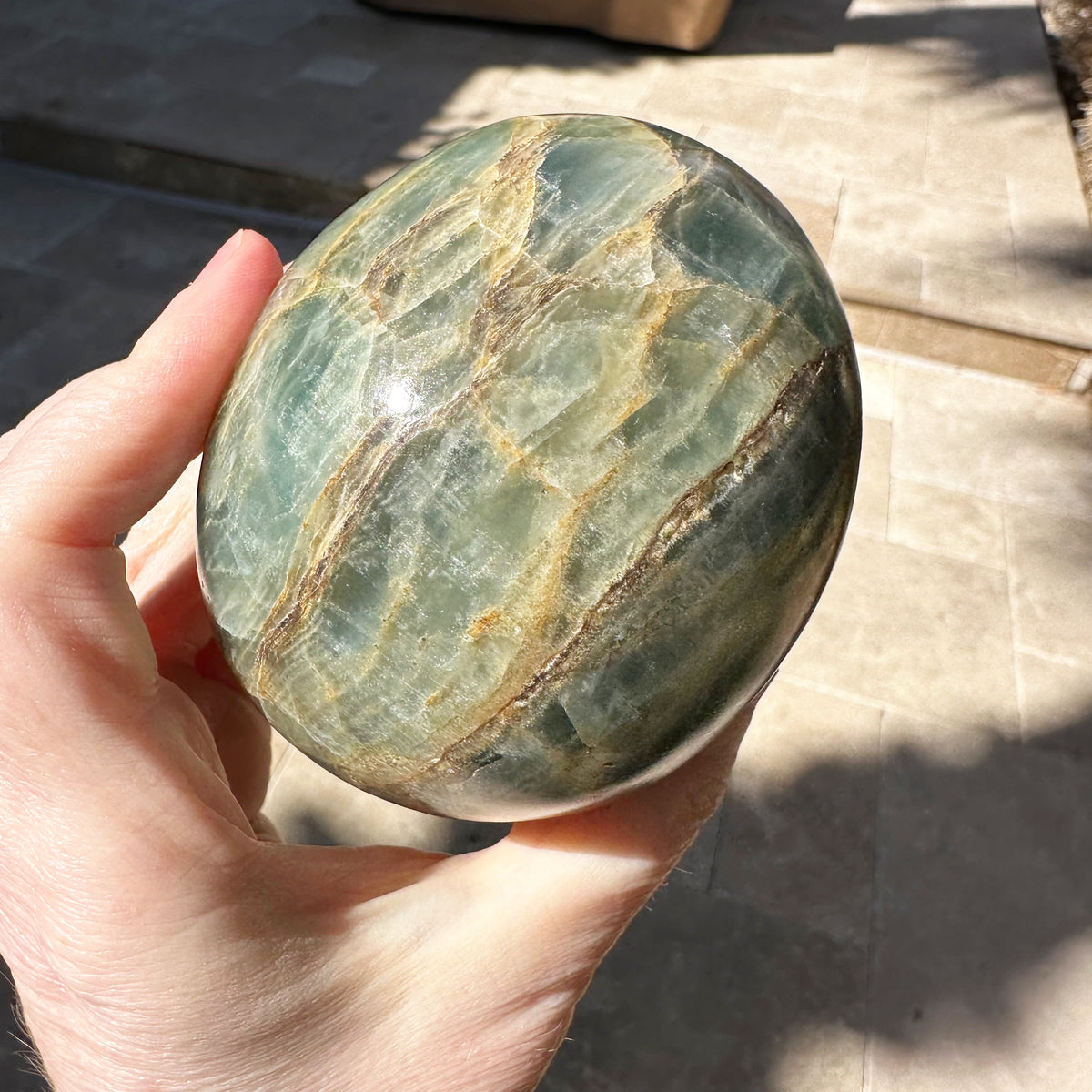 Rare Lemurian Aquatine Calcite Crystal Skull