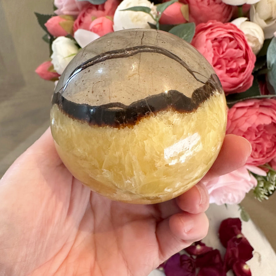 Large Dragon Septarian Crystal Sphere