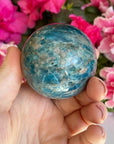 Blue Apatite Crystal Sphere