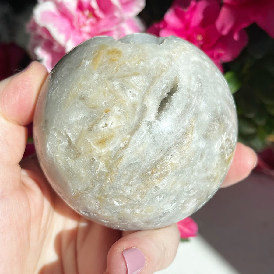 Druzy Agate Crystal Sphere