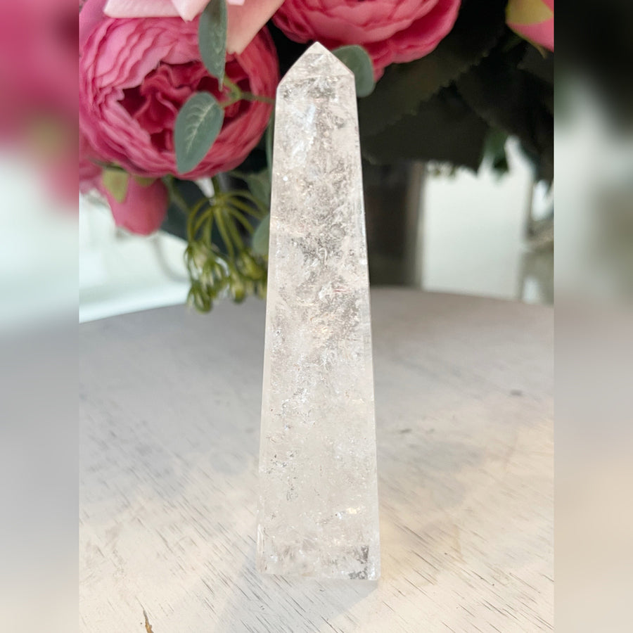 Clear Quartz Obelisk Tower