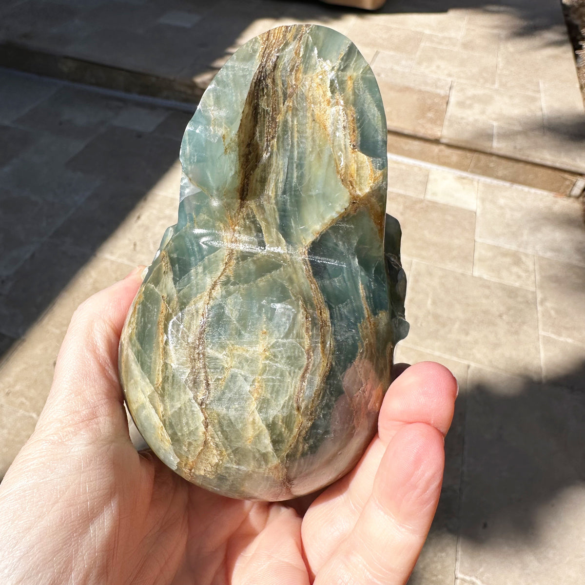 Rare Lemurian Aquatine Calcite Crystal Skull