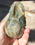 Rare Lemurian Aquatine Calcite Crystal Skull
