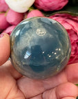 Rare Lemurian Aquatine Calcite Crystal Sphere
